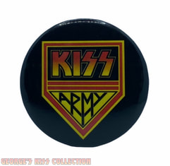 1 1/4" size Pinback Buttons Pins KISS Set of 4 Gene Simmons Paul Stanley! 